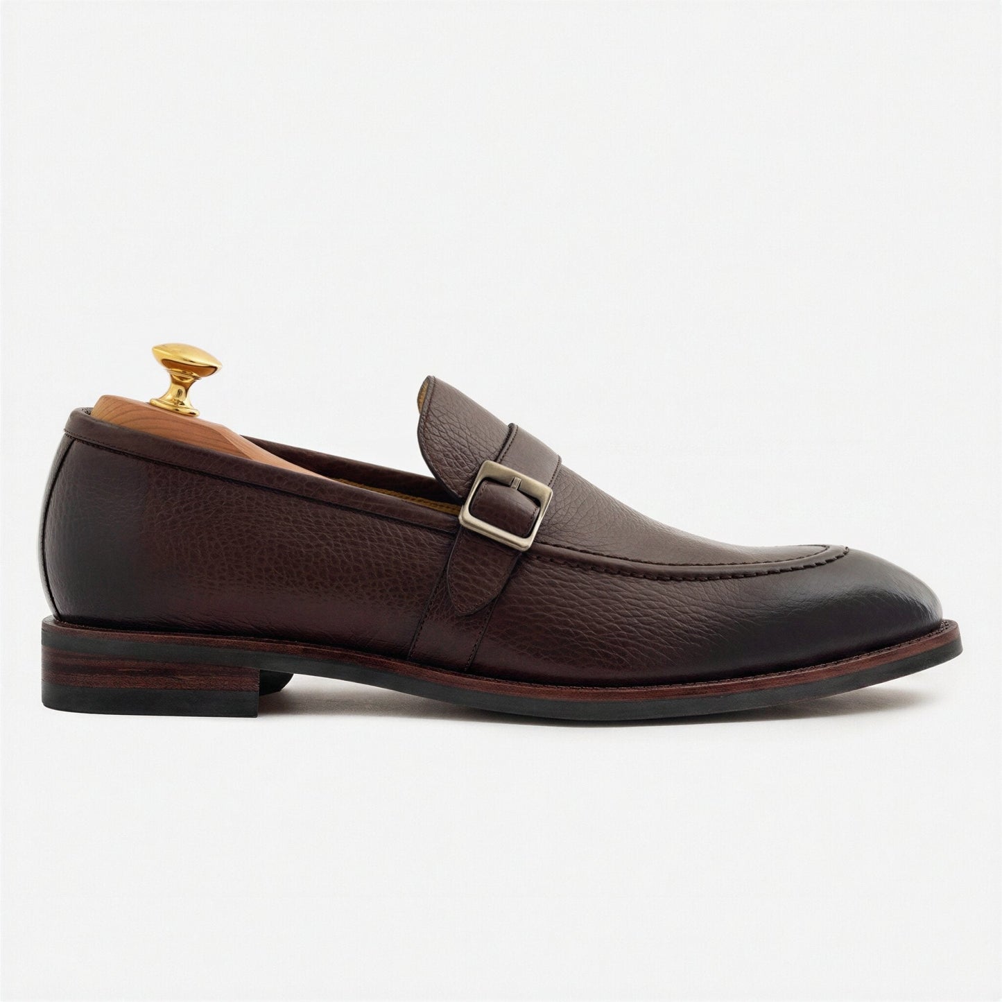 Archie Belted Loafer - Men’s Pebbled Leather