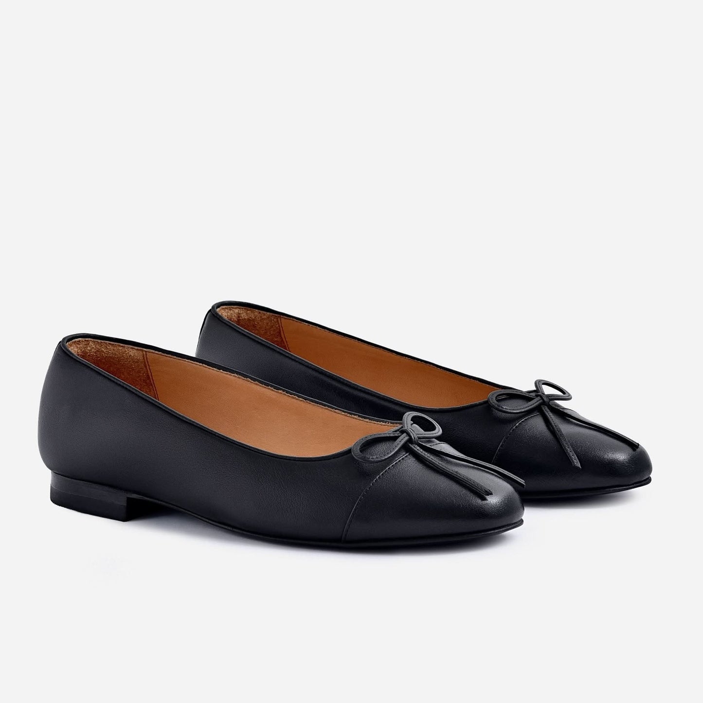 Mona Cap Toe Flats - Full Grain Leather - Women's