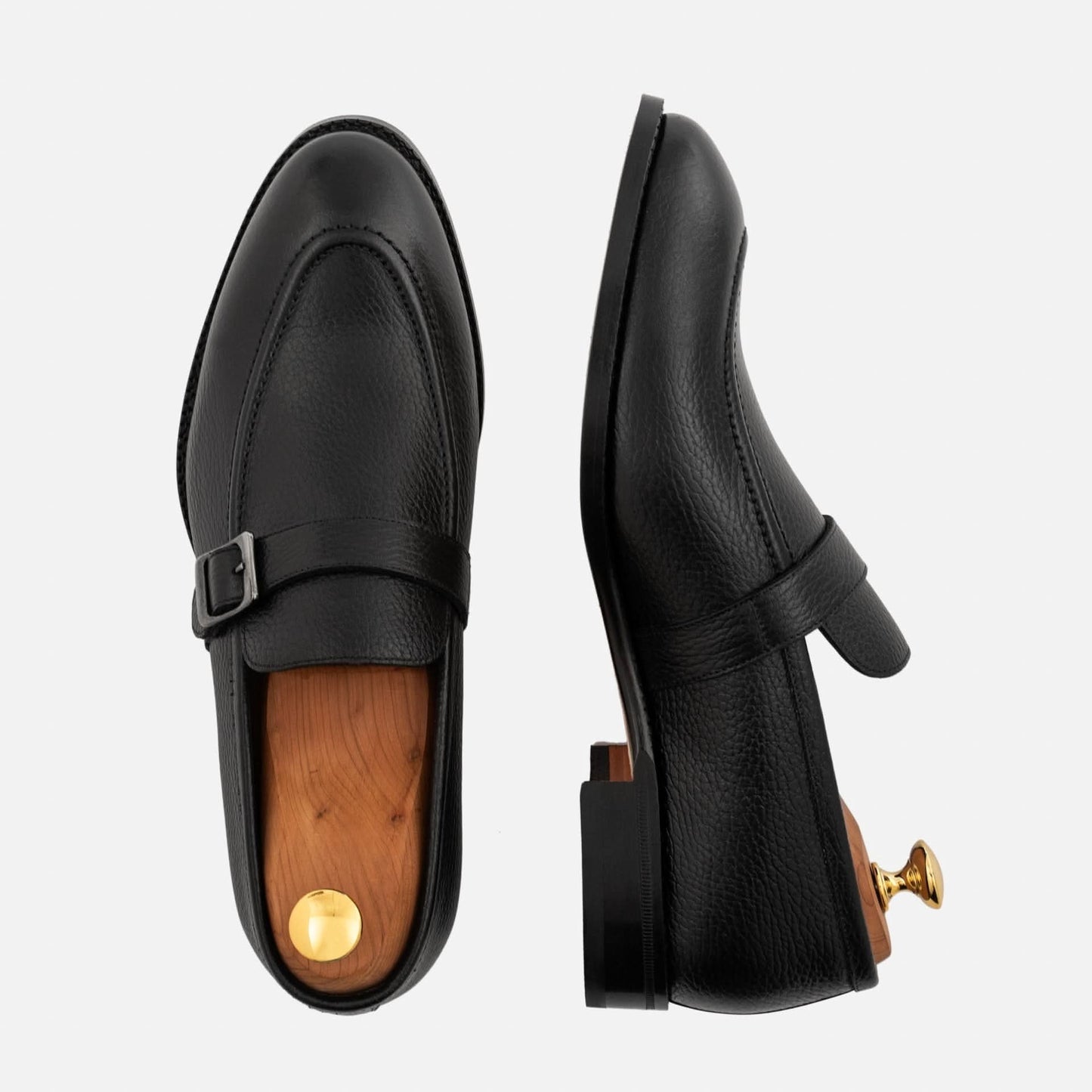 Archie Belted Loafer - Men’s Pebbled Leather