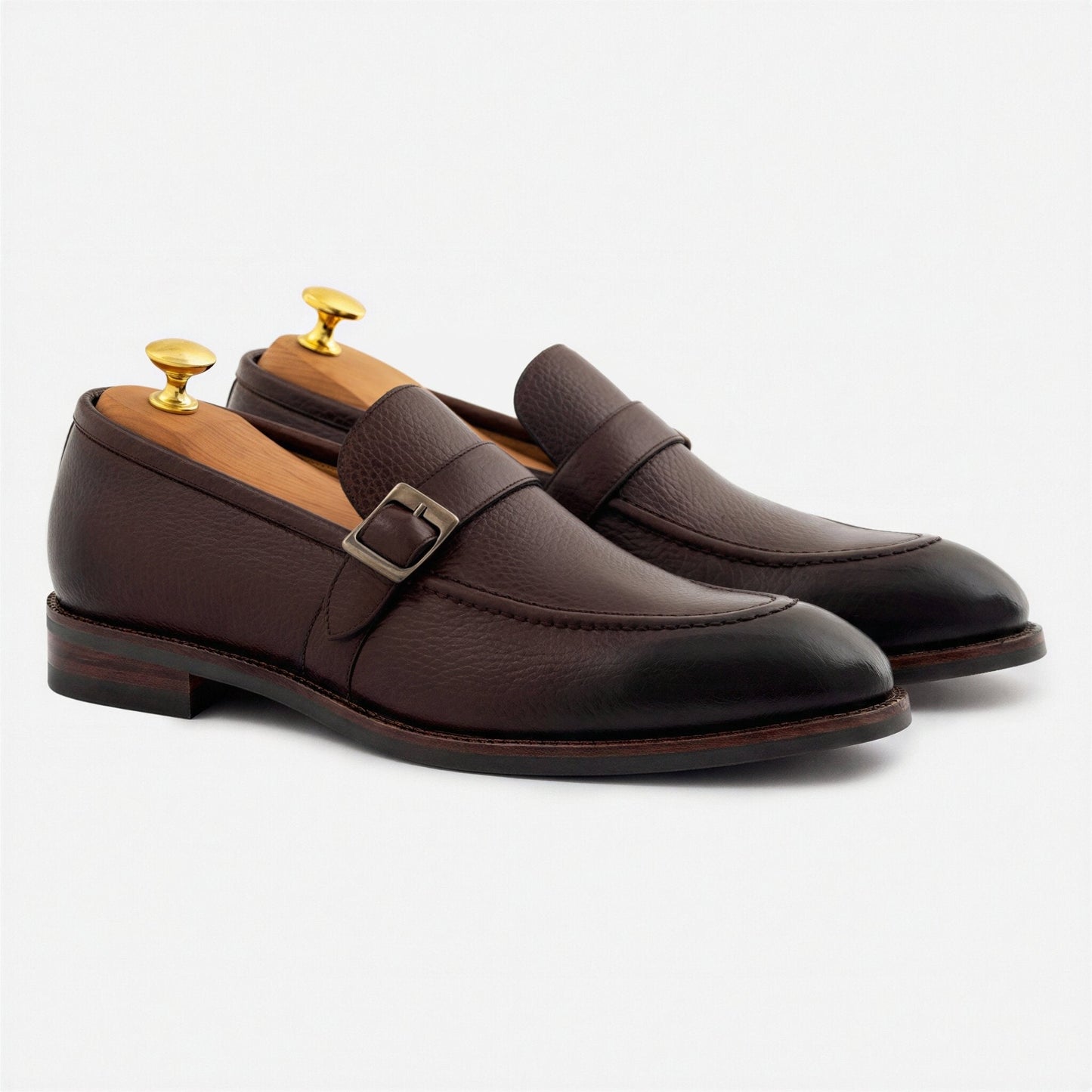 Archie Belted Loafer - Men’s Pebbled Leather
