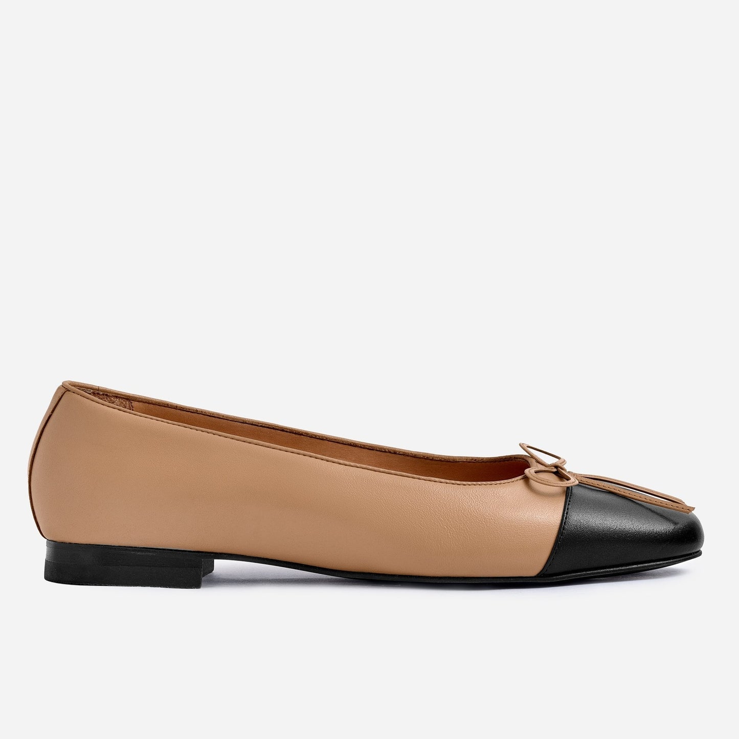 Mona Cap Toe Flats - Full Grain Leather - Women's