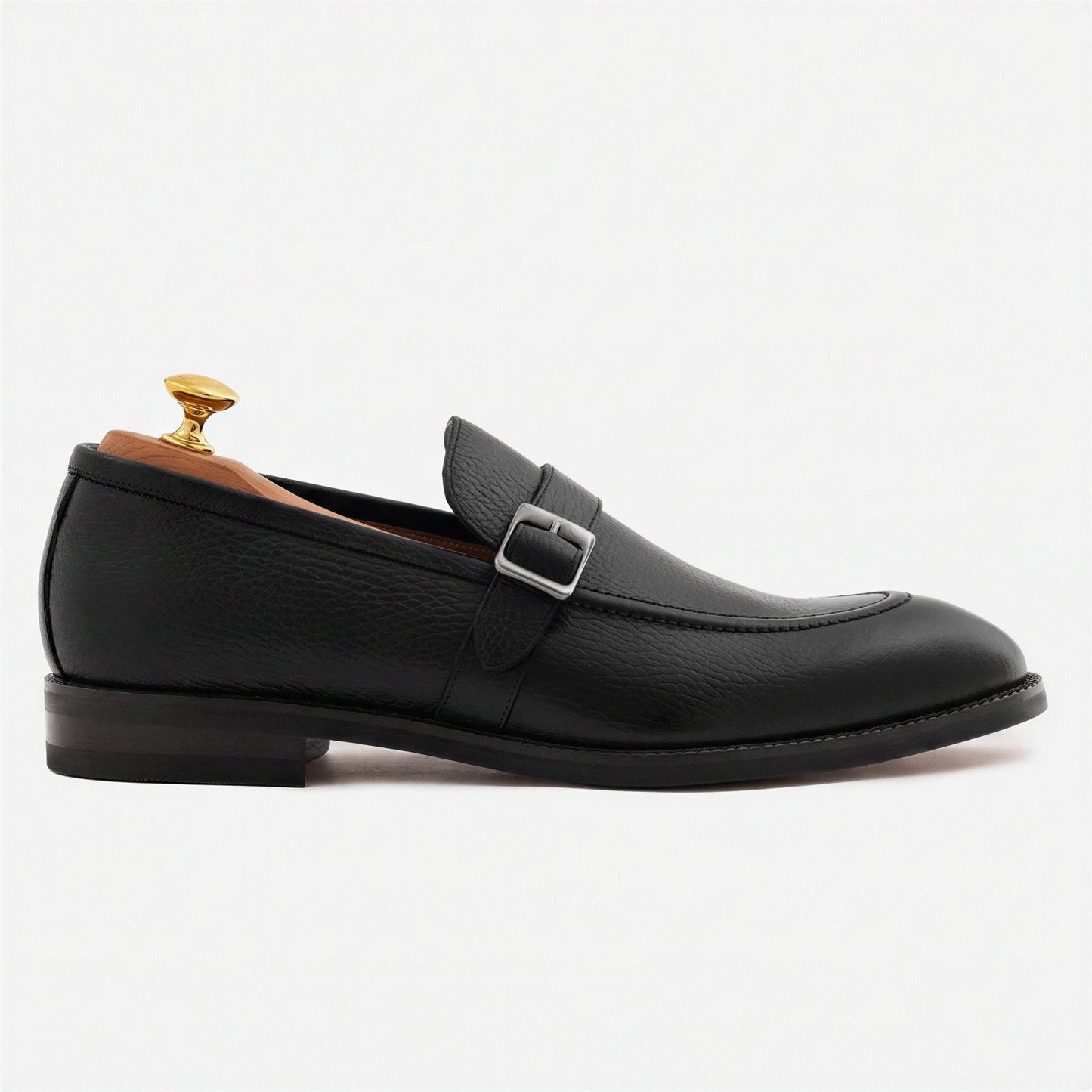 Archie Belted Loafer - Men’s Pebbled Leather