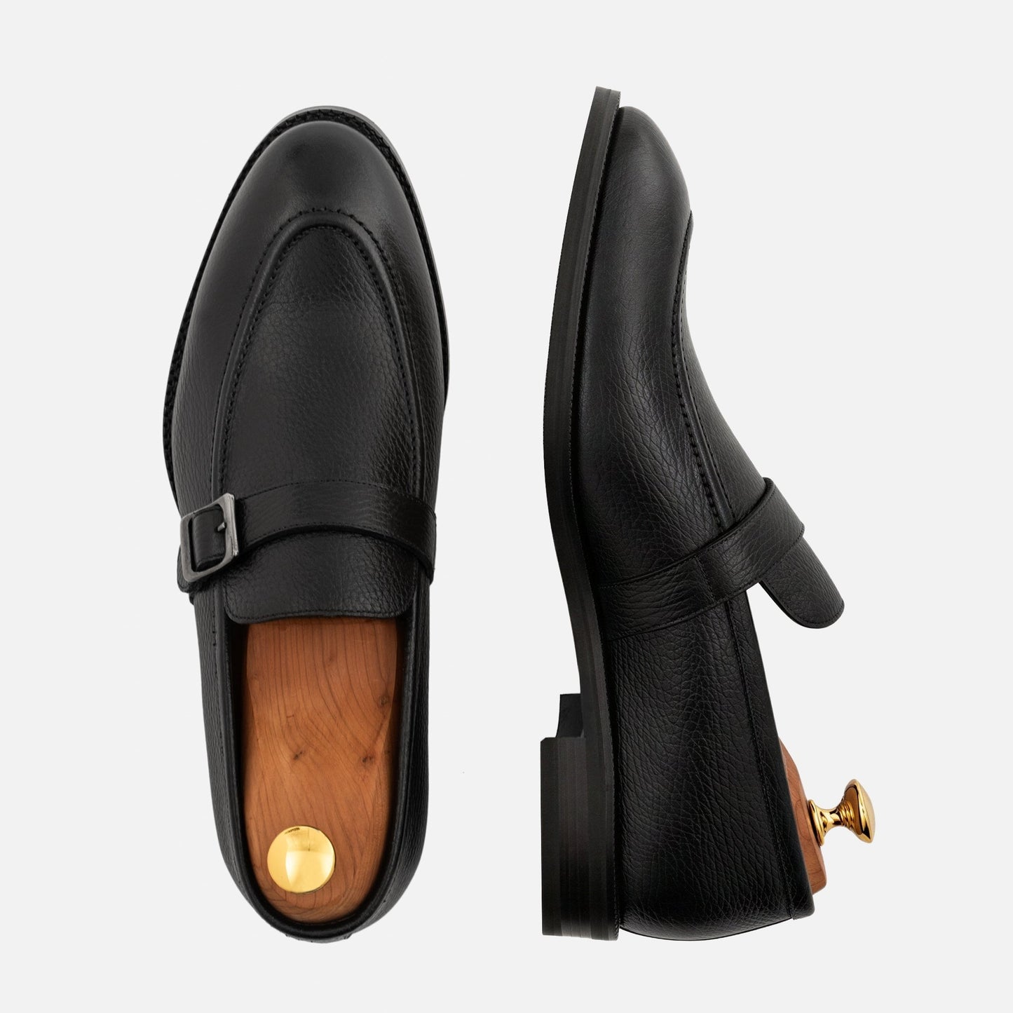Archie Belted Loafer - Men’s Pebbled Leather